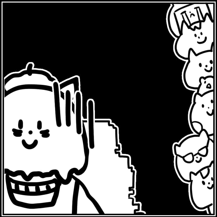 見守るネコたち